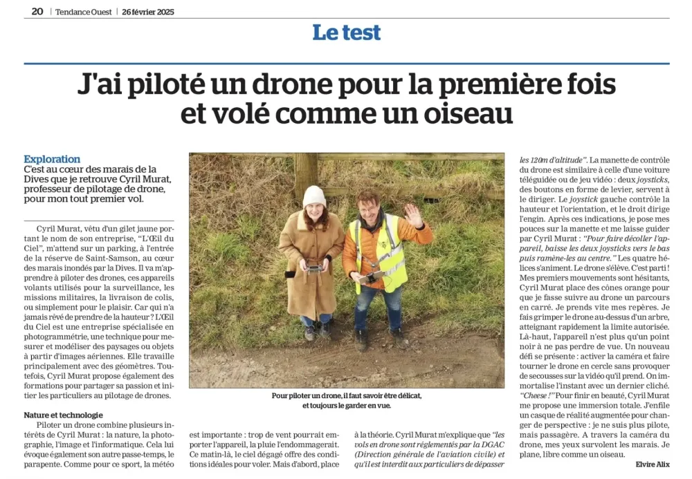 Un Article Immersif sur le Pilotage de Drone avec L'Œil du Ciel